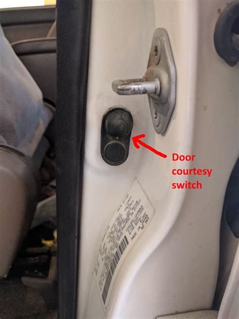 Issue is when driving down the road, the "passenger door ajar" msg comes up on the DIC, also illuminating cabin lights r. . 2006 silverado door ajar sensor location